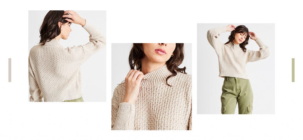 Blusa de tricot com textura é novidade e tendência para a moda nesse inverno de 2023