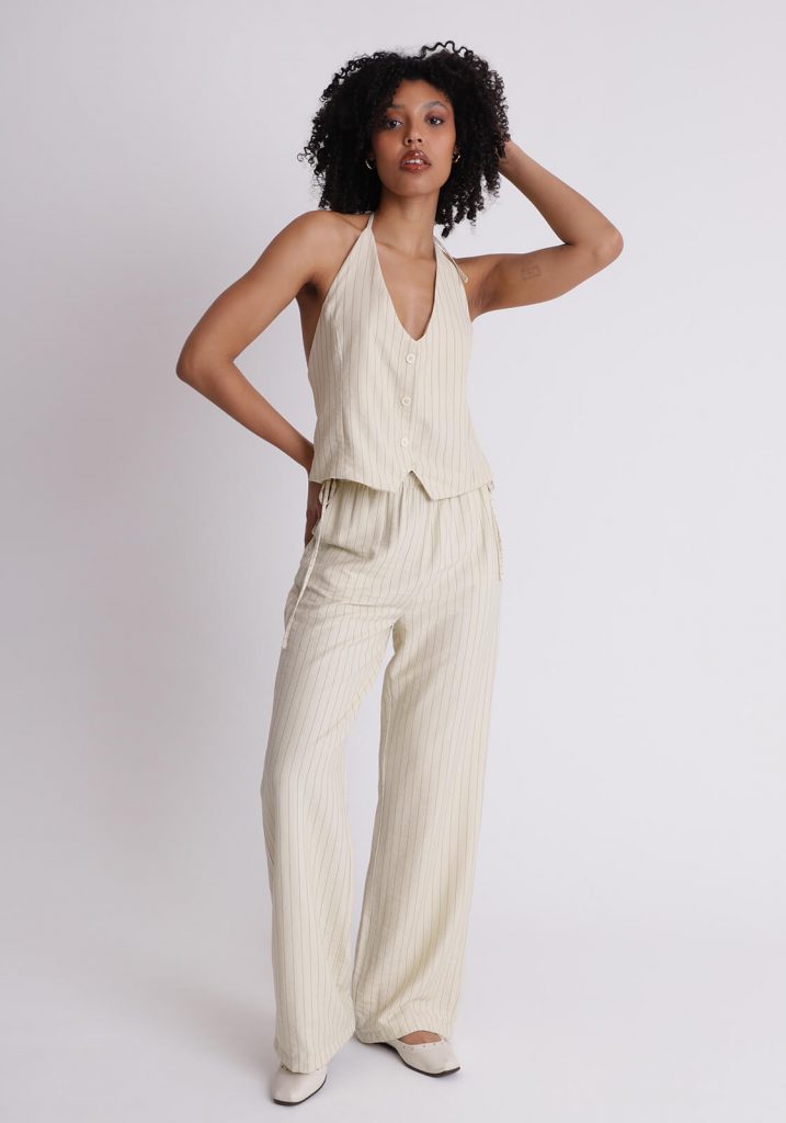 Conjunto tendência risca de giz